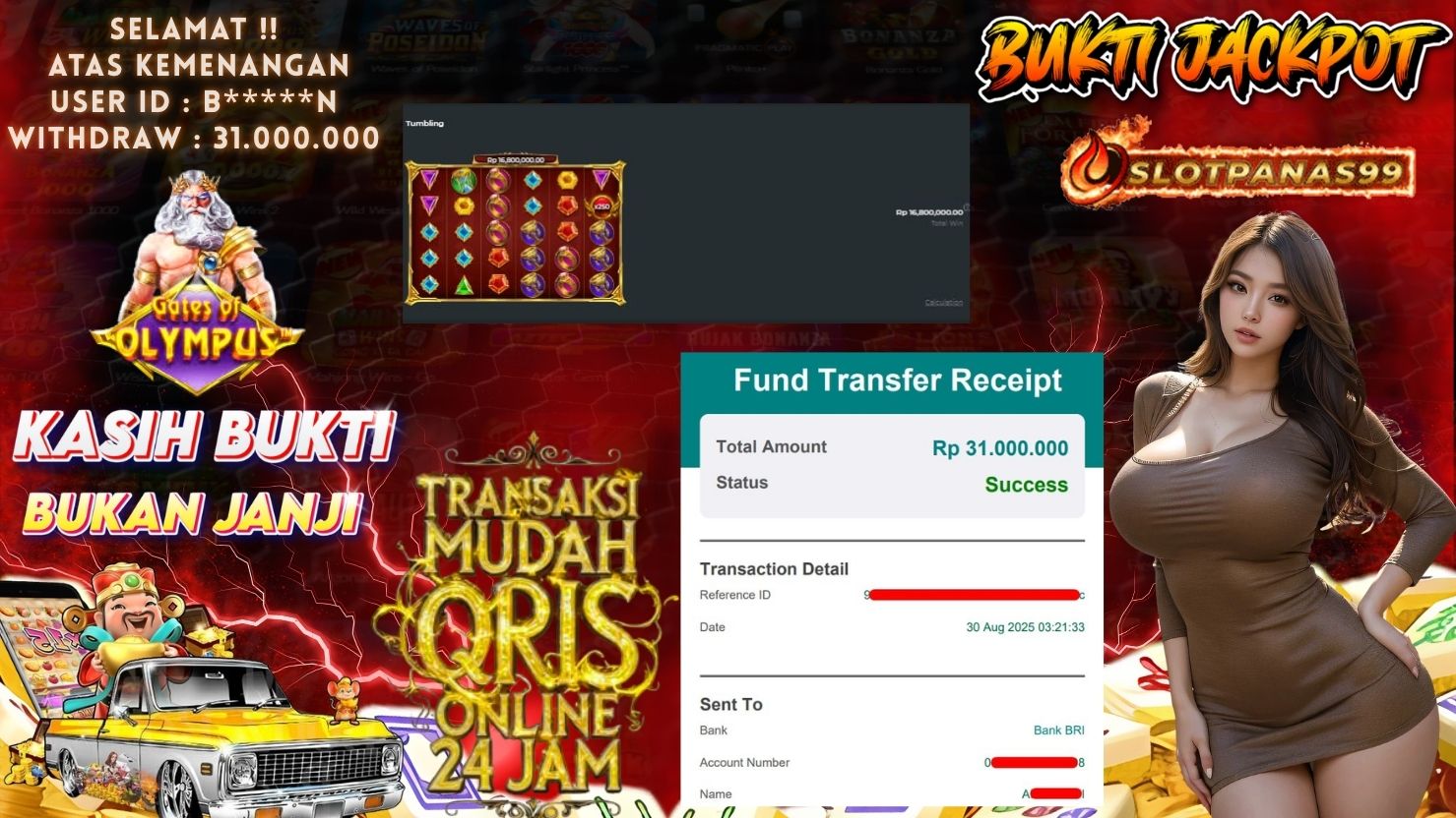 SLOTPANAS99 JACKPOT SLOT GATES OF OLYMPUS